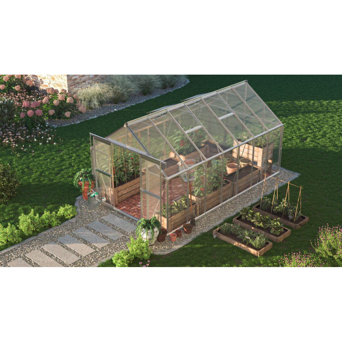 wymiary szklarni z poliwęglanu "slide in"