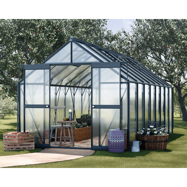 czarna szklarnia z poliwęglanu "slide in"