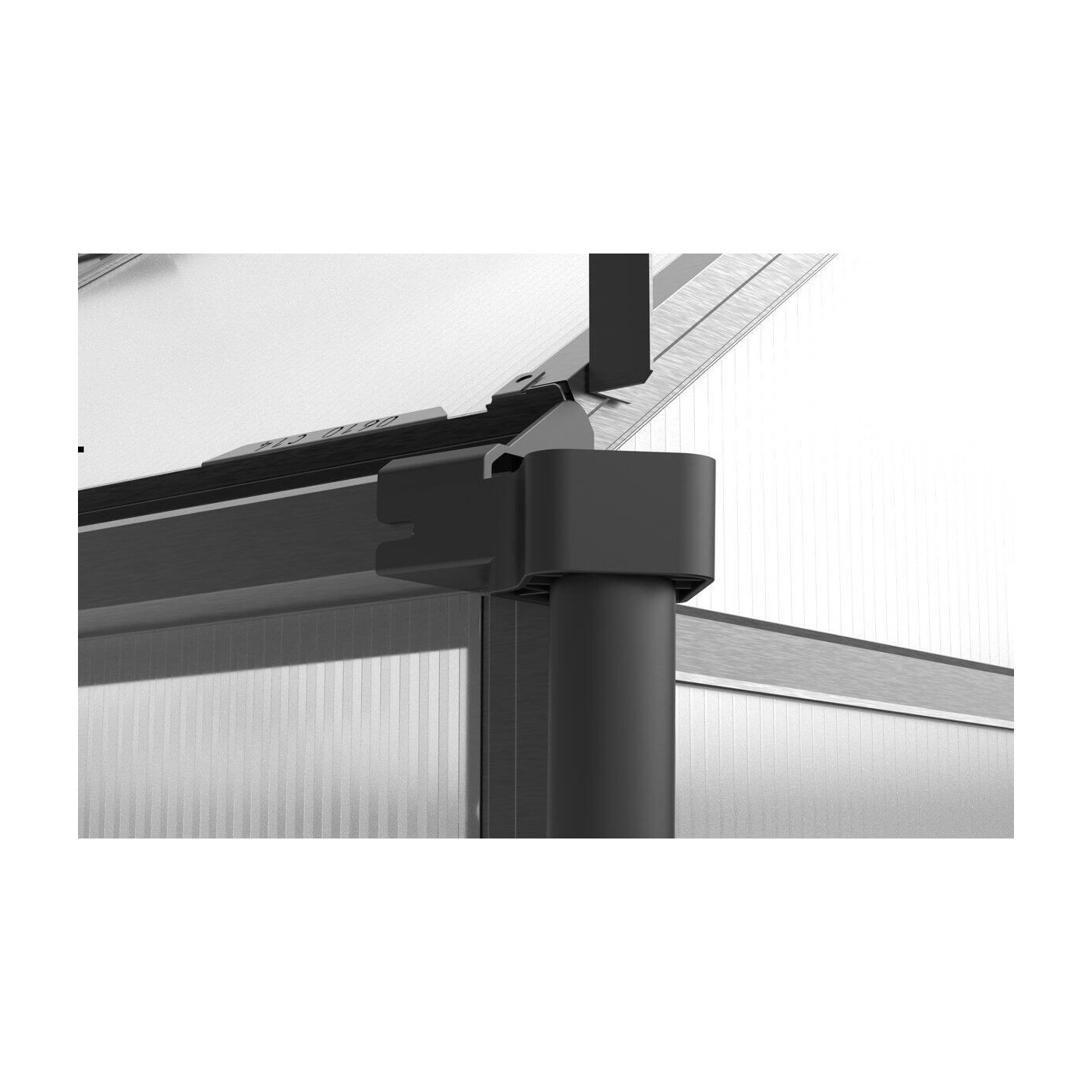 POLYCARBONATE GREENHOUSE 244x490 BLACK NEW