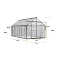 POLYCARBONATE GREENHOUSE 244x490 BLACK NEW