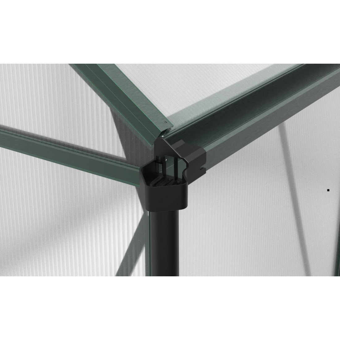 POLYCARBONATE GREENHOUSE 244x490 DARK GREEN NEW