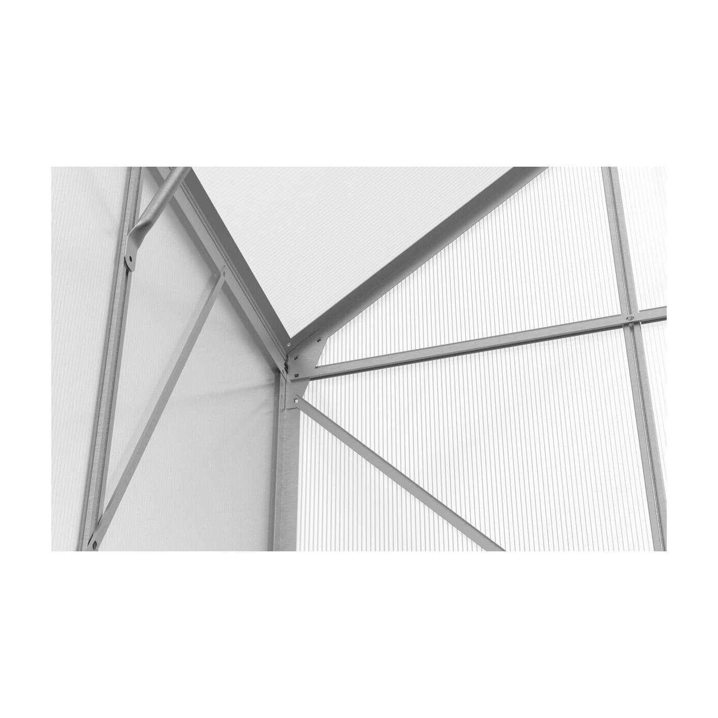 POLYCARBONATE GREENHOUSE 244x490 SILVER NEW