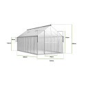 POLYCARBONATE GREENHOUSE 244x490 SILVER NEW