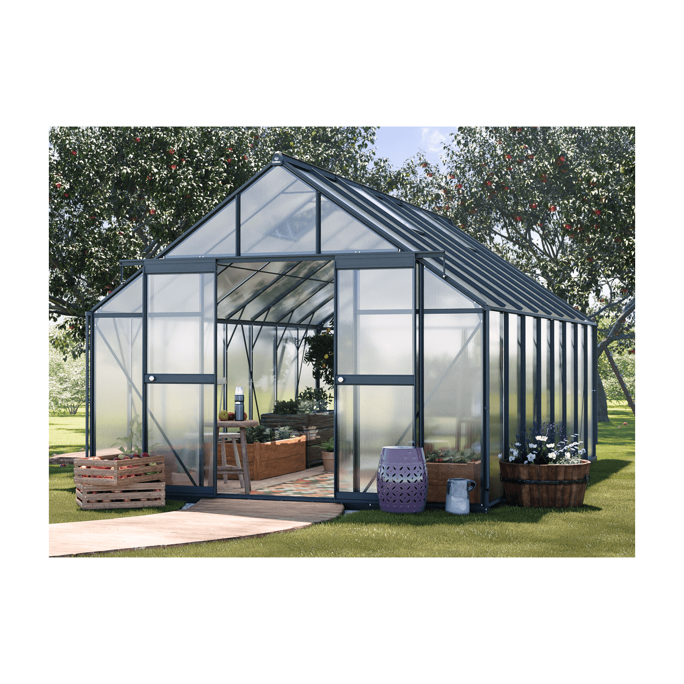 Poliwęglanowa czarna szklarnia na rozsady "slide in" 