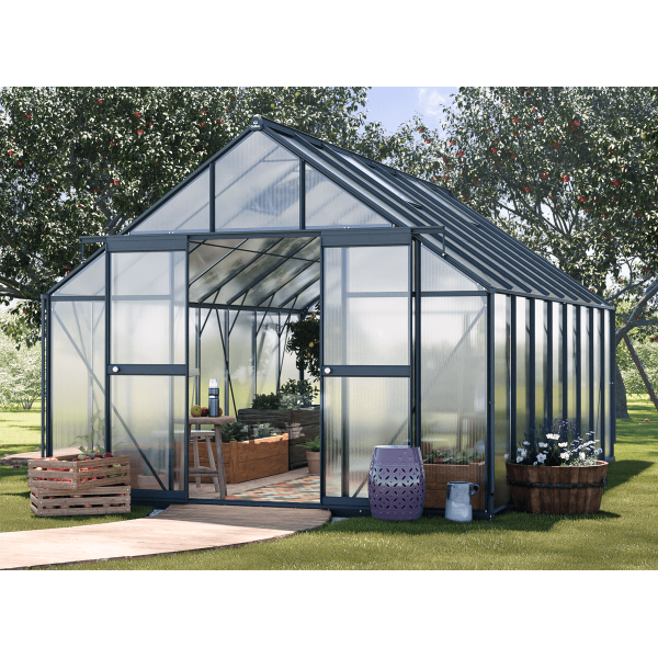 Poliwęglanowa czarna szklarnia na rozsady "slide in" 