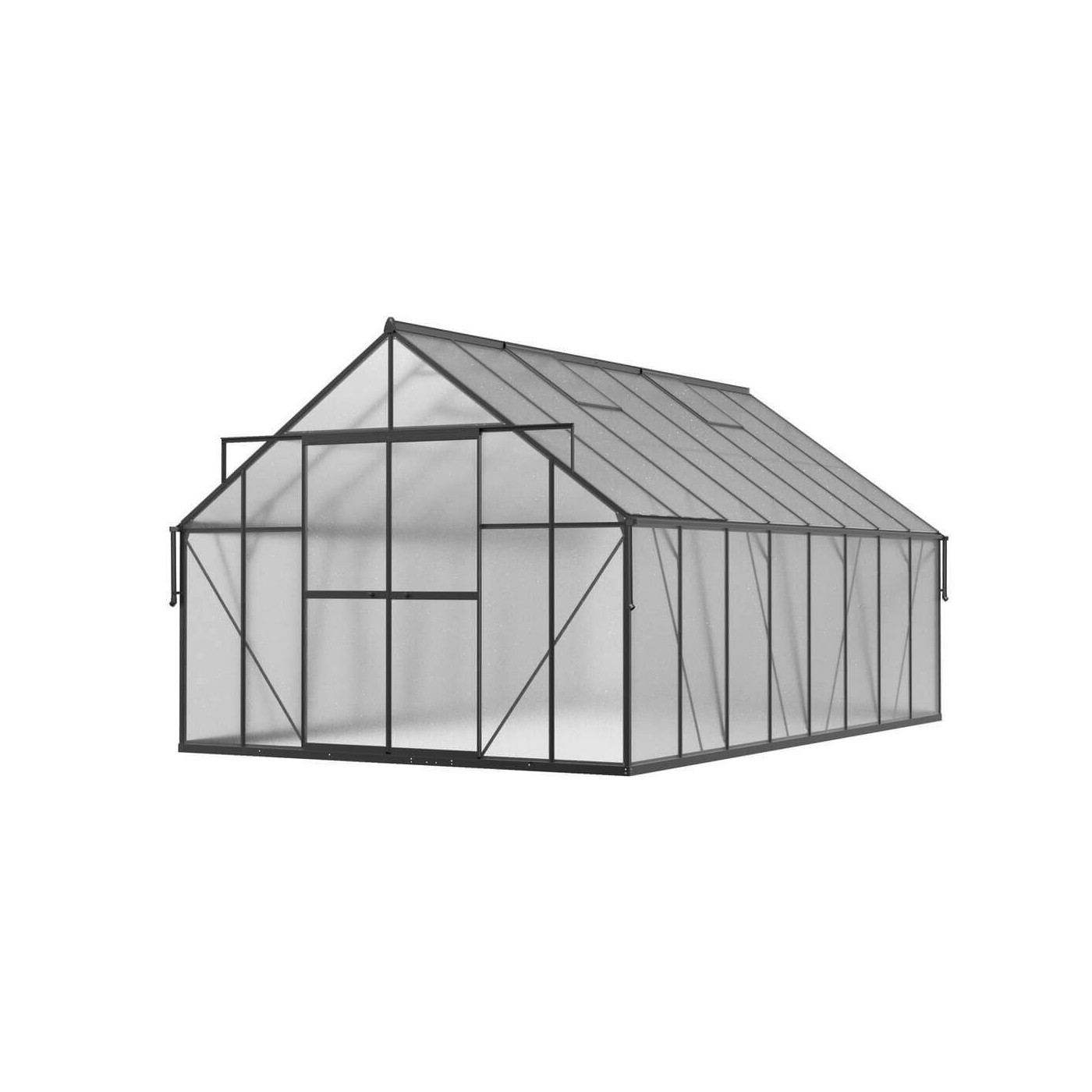 aranżacja szklarni z poliwęglanu "slide in"