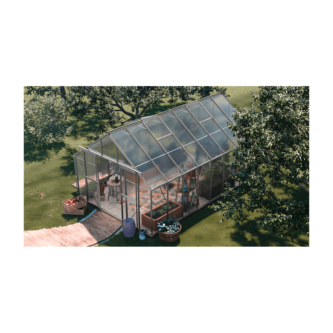 wymiary szklarni z poliwęglanu "slide in"