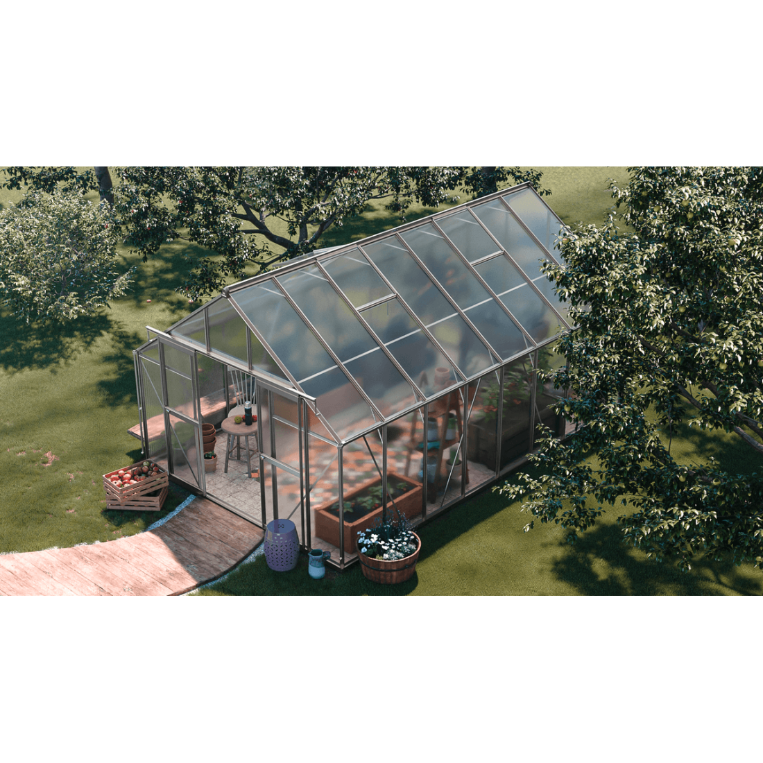 wymiary szklarni z poliwęglanu "slide in"