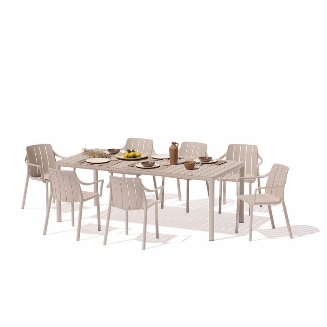 Zestaw ogrodowy Nardi: stół TEVERE 147 Corda z krzesłami