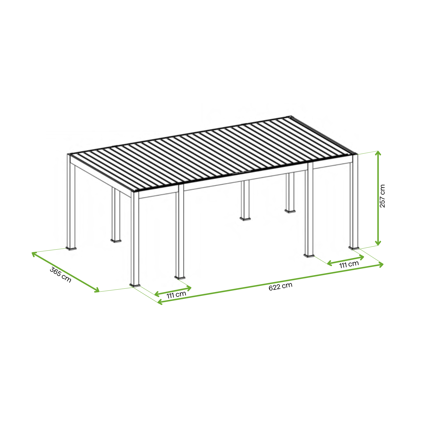 Wymiary pergoli Reference 