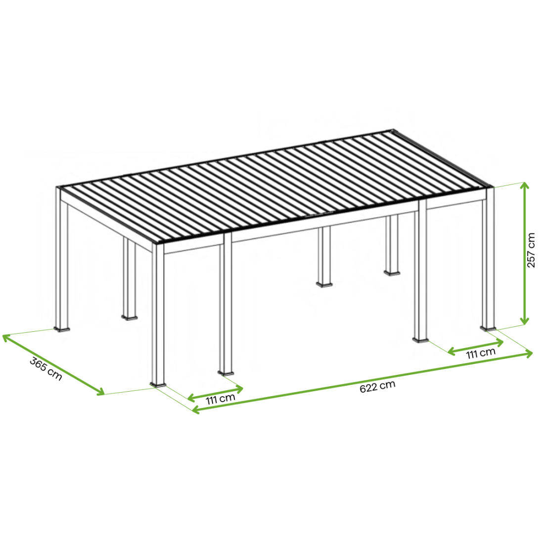 Wymiary pergoli Reference 