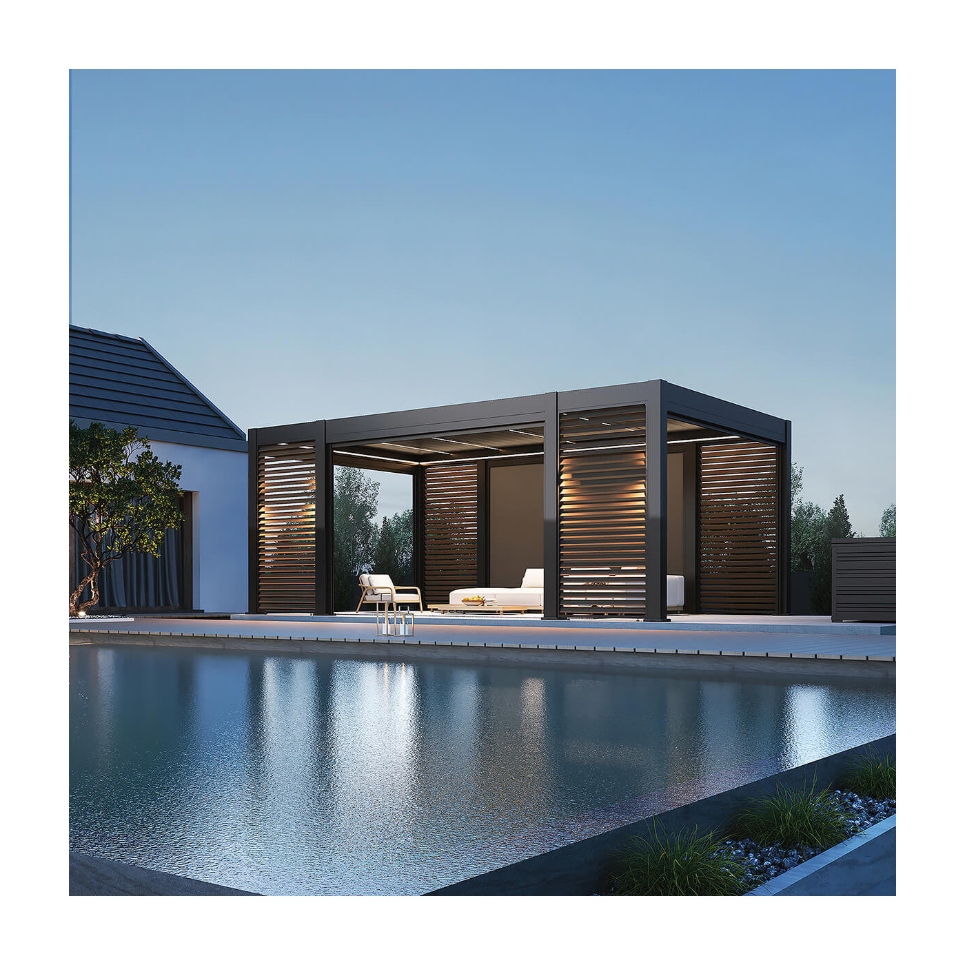 Aranżacja pergoli REFERENCE Gutroof