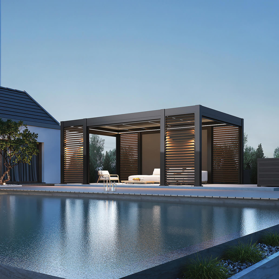 Aranżacja pergoli REFERENCE Gutroof