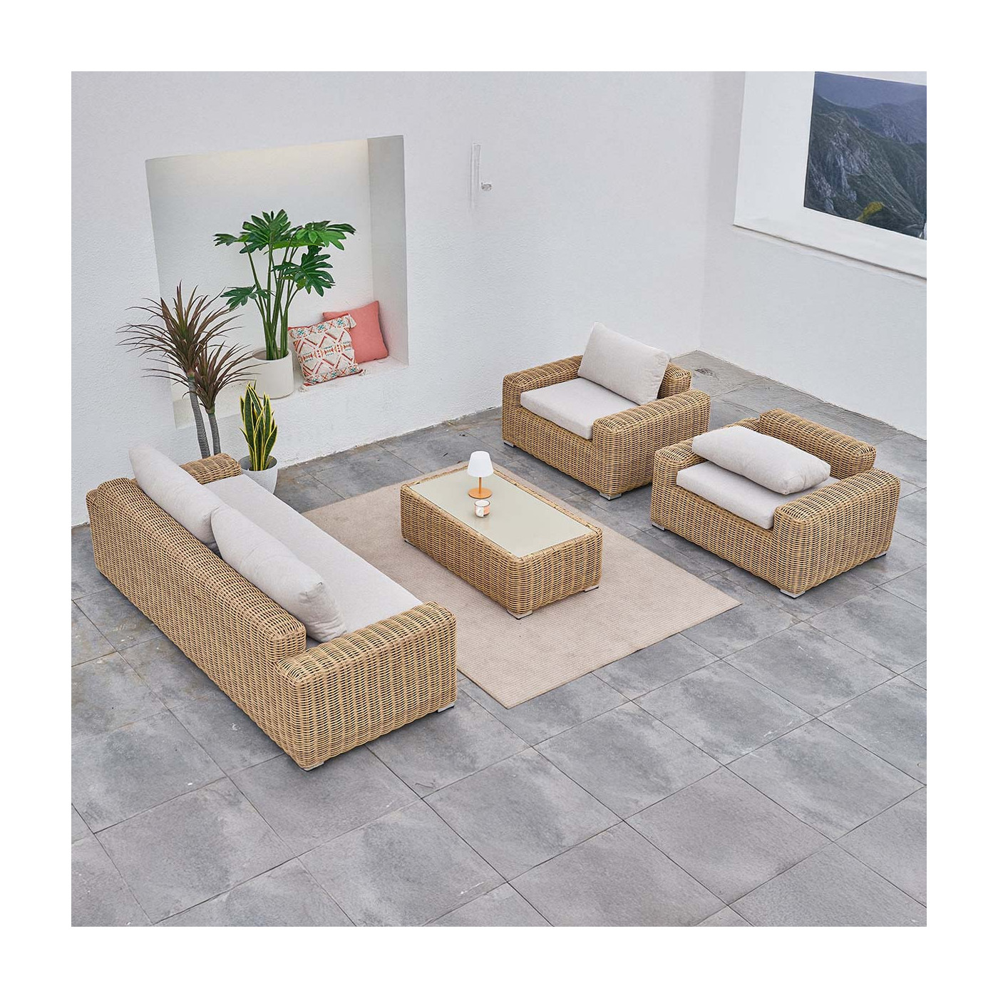 Zestaw wypoczynkowy JAKARTA CAFFE Beige