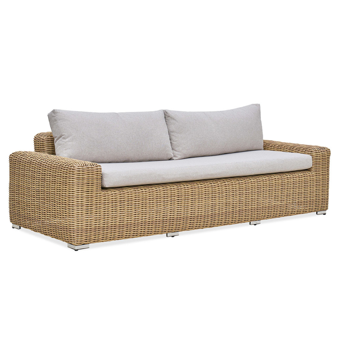 dwuosobowa sofa z plecionki technorattanowej z zestawu jakarta