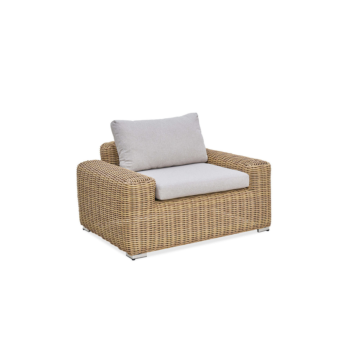 wygodny szeroki fotel z grubymi poduszkami z zestaw jakarta