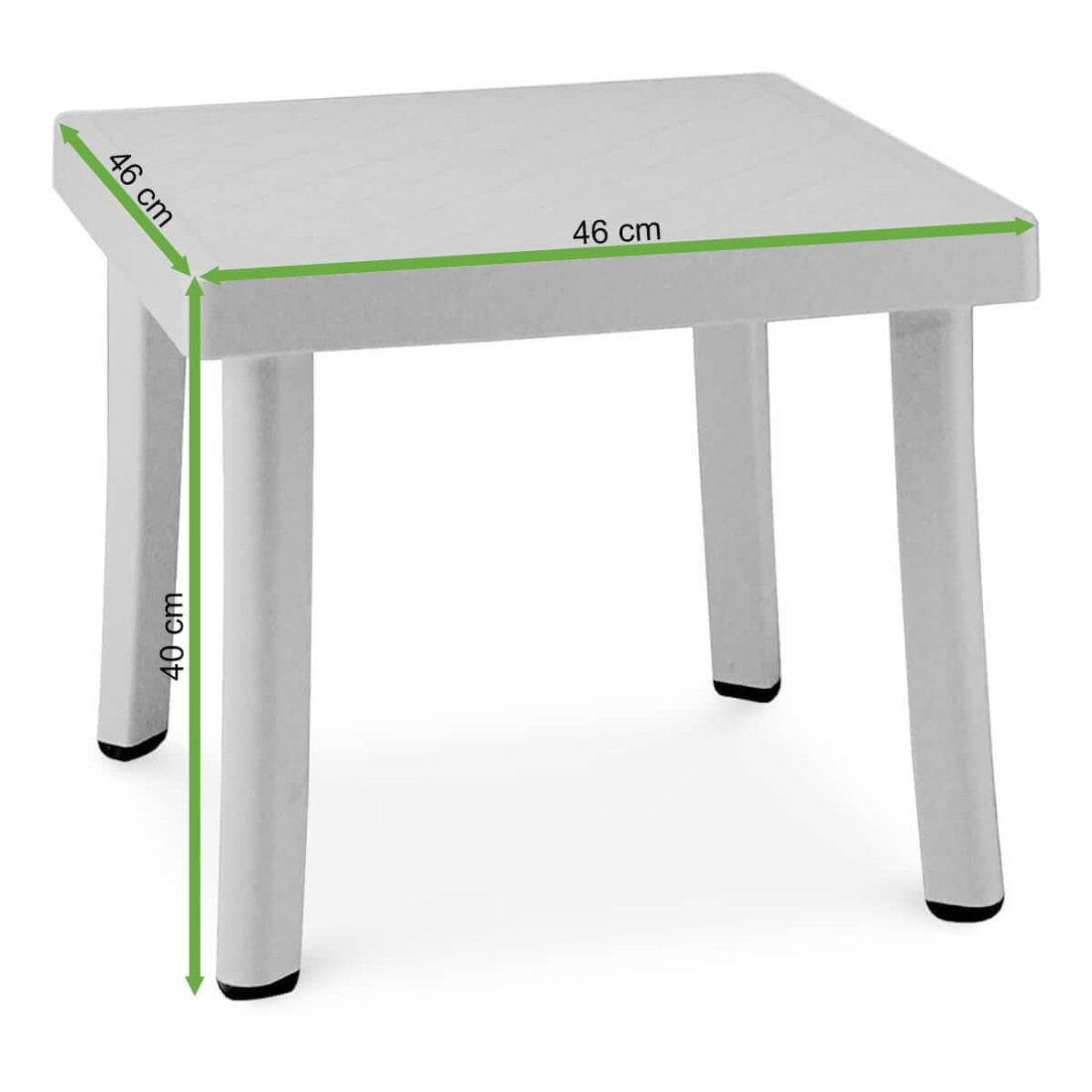 Wymiary stolika ogrodowego Nardi RODI Antracite