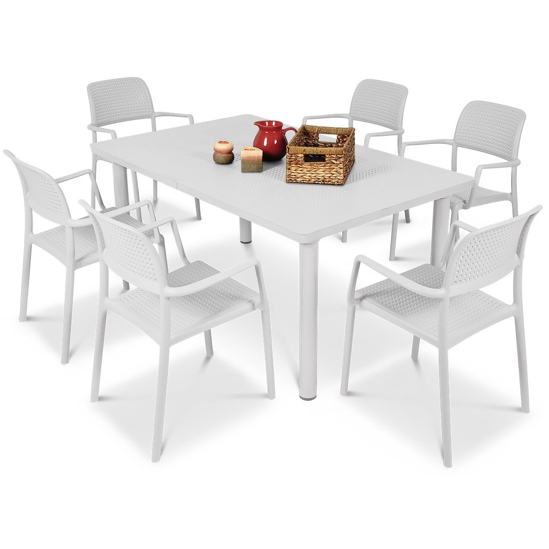 BORA/LIBECCIO 6+1 BIANCO SET