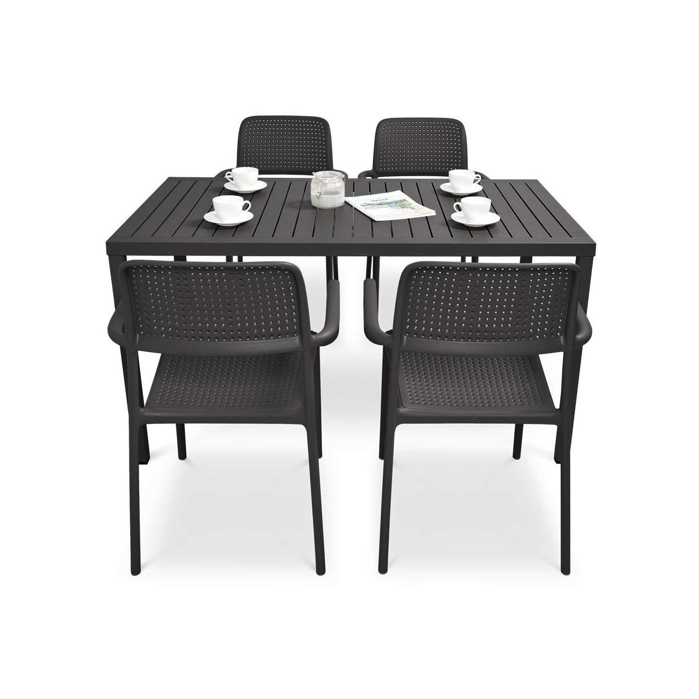 Komplet mebli ogrodowych Nardi Bora Cube 140/41 antracyt