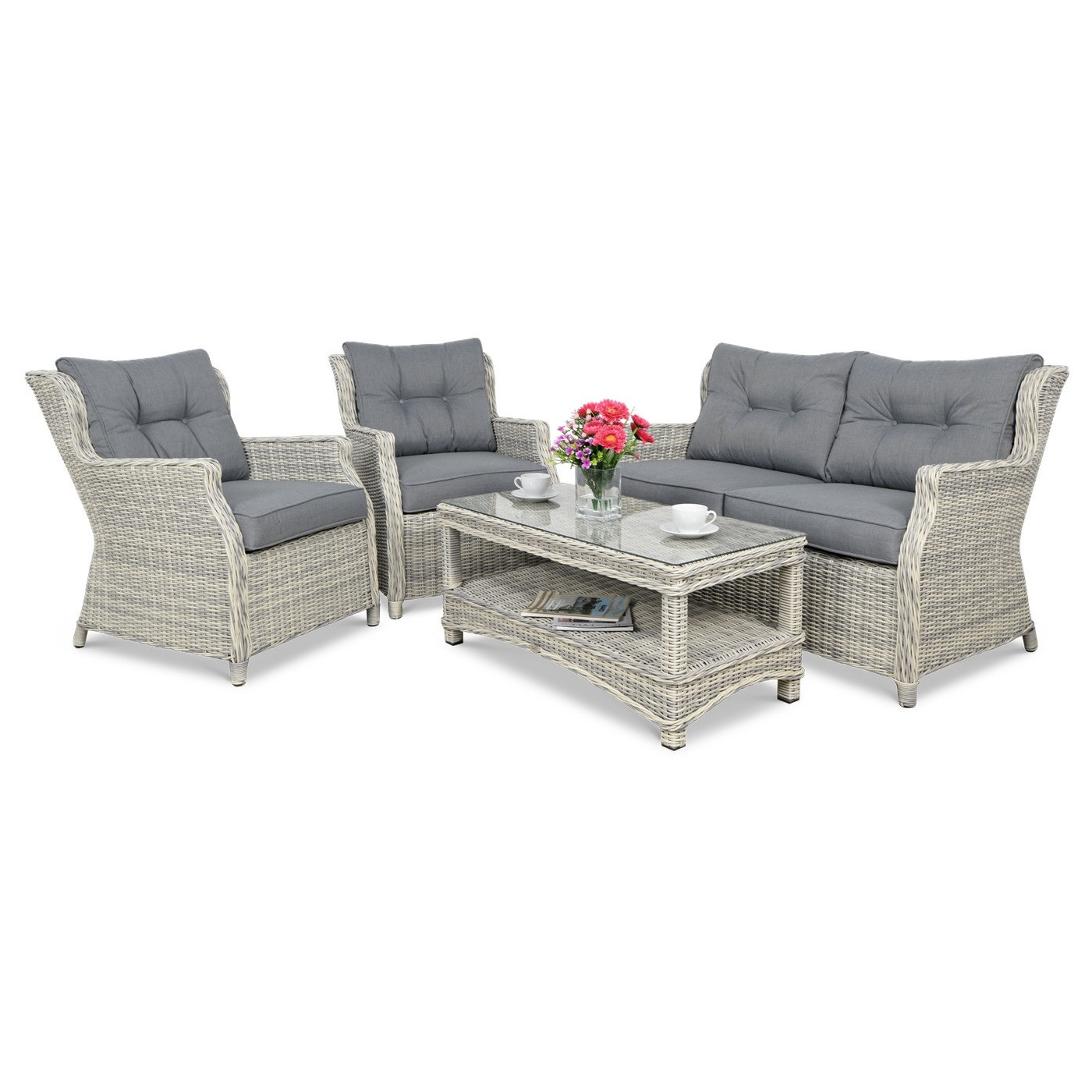 TRIVENTO II SET WHITE GREY