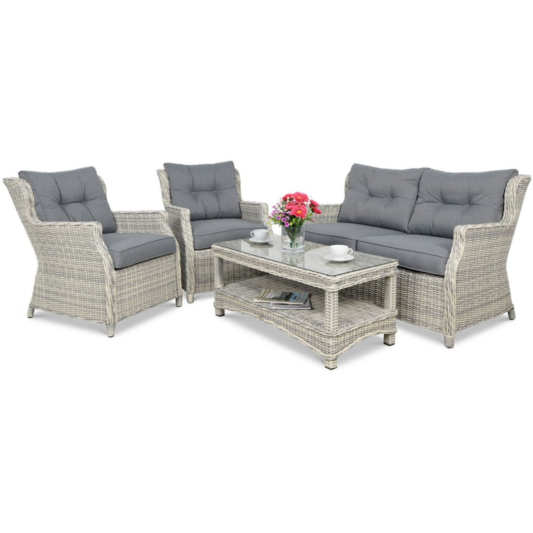 TRIVENTO II ZESTAW WHITE GREY