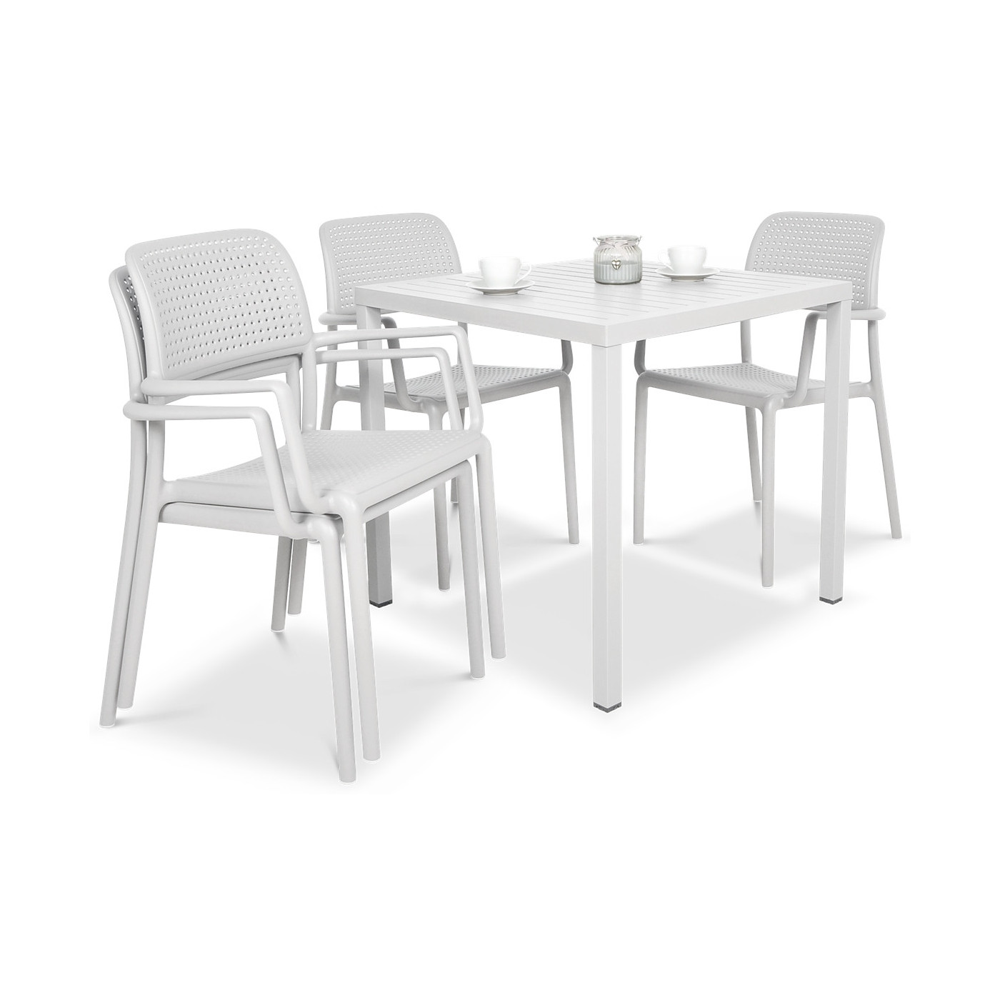 BORA/CUBE 80 4+1 ZESTAW BIANCO