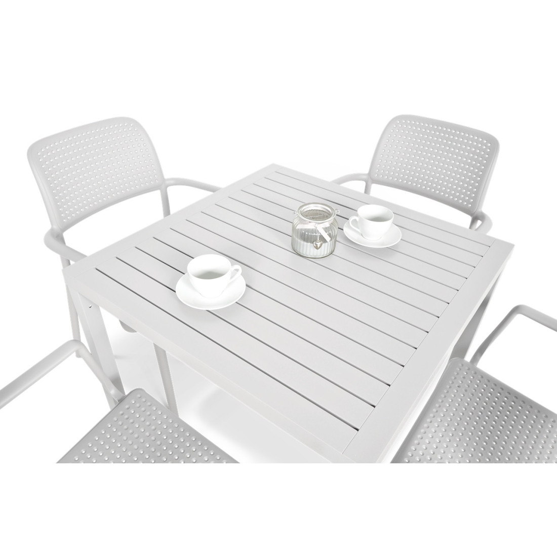 BORA/CUBE 80 4+1 BIANCO SET