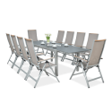 Meble ogrodowe BRISBANE 10/250 w kolorze taupe