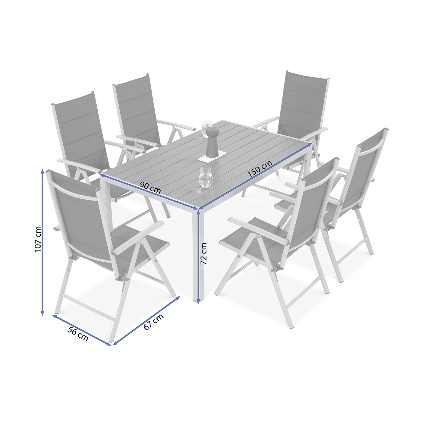 SYDNEY 150/6 SILVER/DARK GREY SET