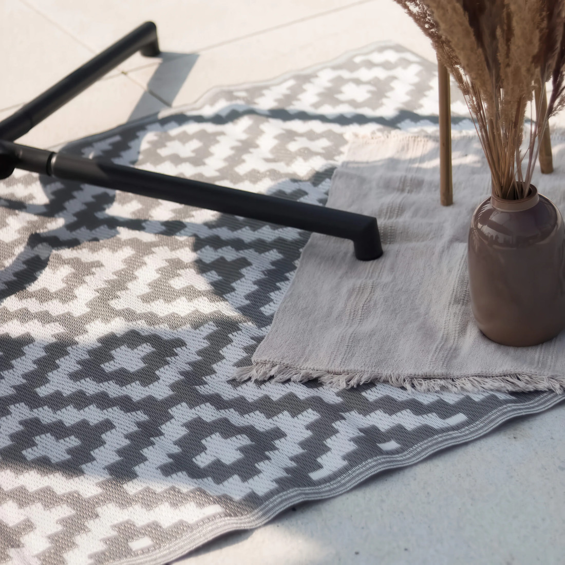TERRACE RUG 01 GREY 120x180CM