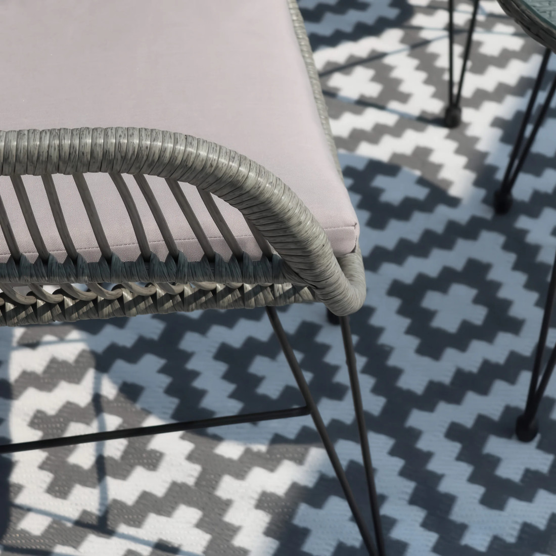 TERRACE RUG 01 GREY 120x180CM