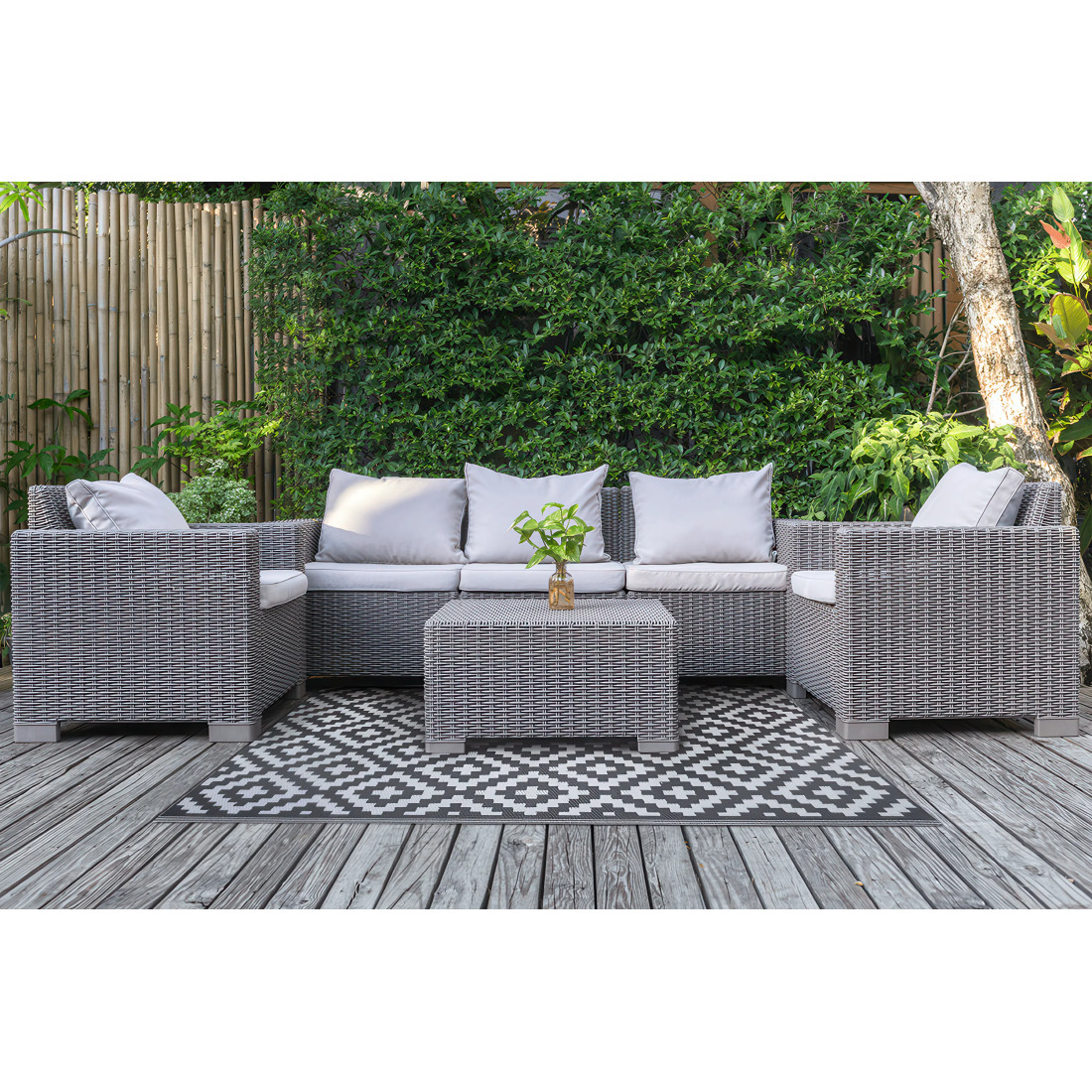 TERRACE RUG 01 GREY 120x180CM