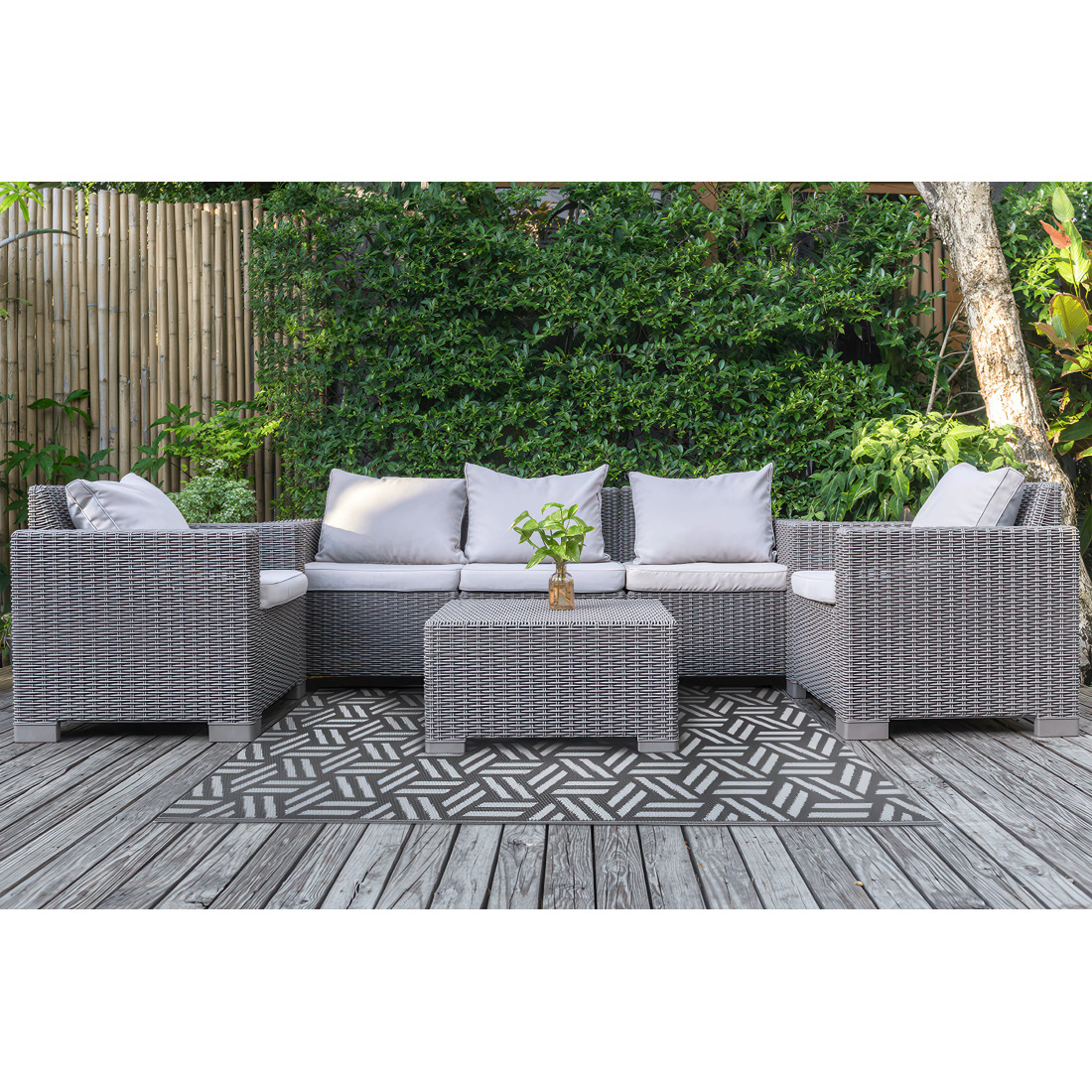 TERRACE RUG 04 GREY 120x180CM