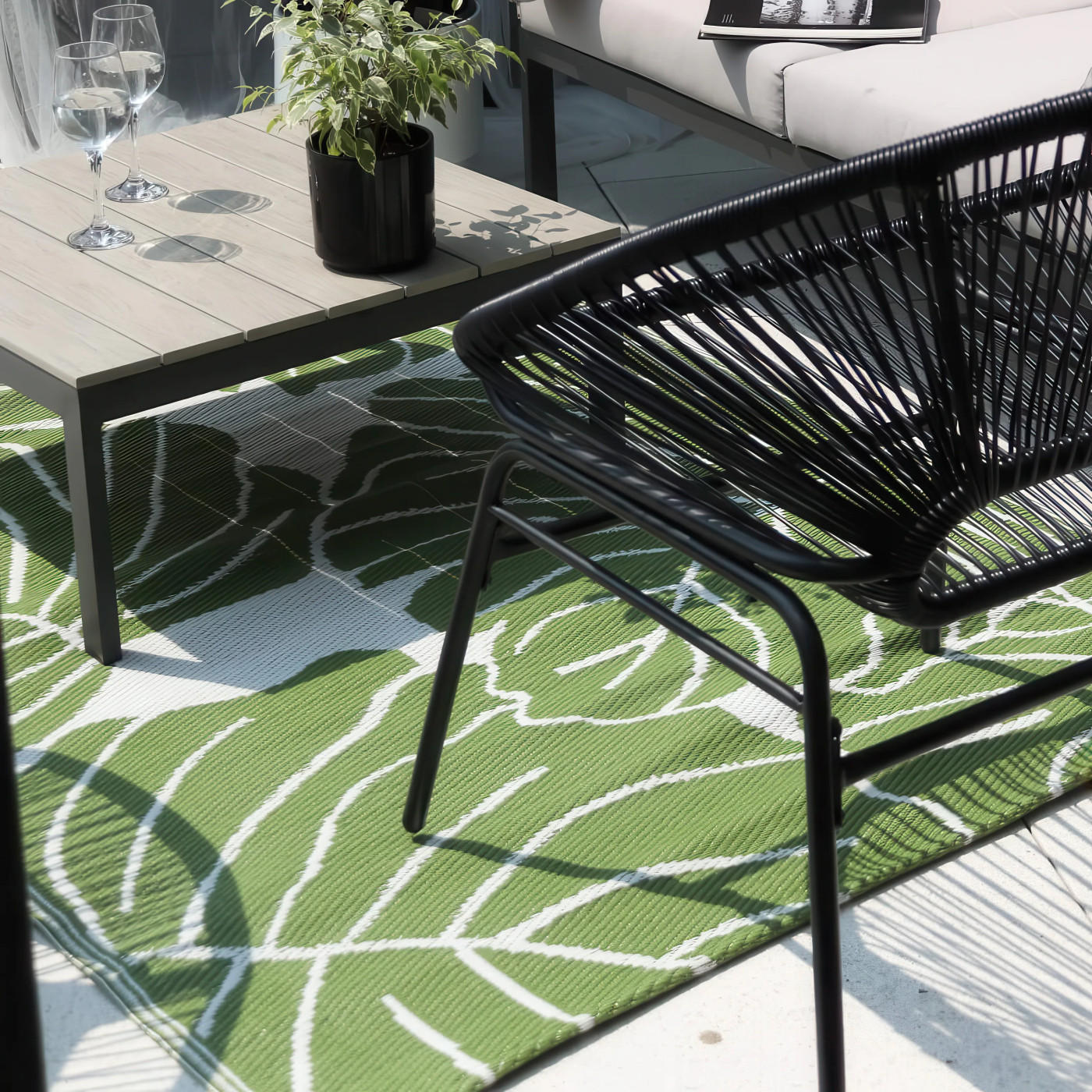 TERRACE RUG 09 GREEN 120x180CM