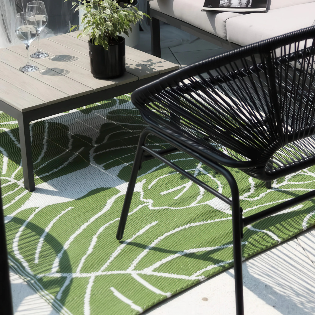 TERRACE RUG 09 GREEN 120x180CM
