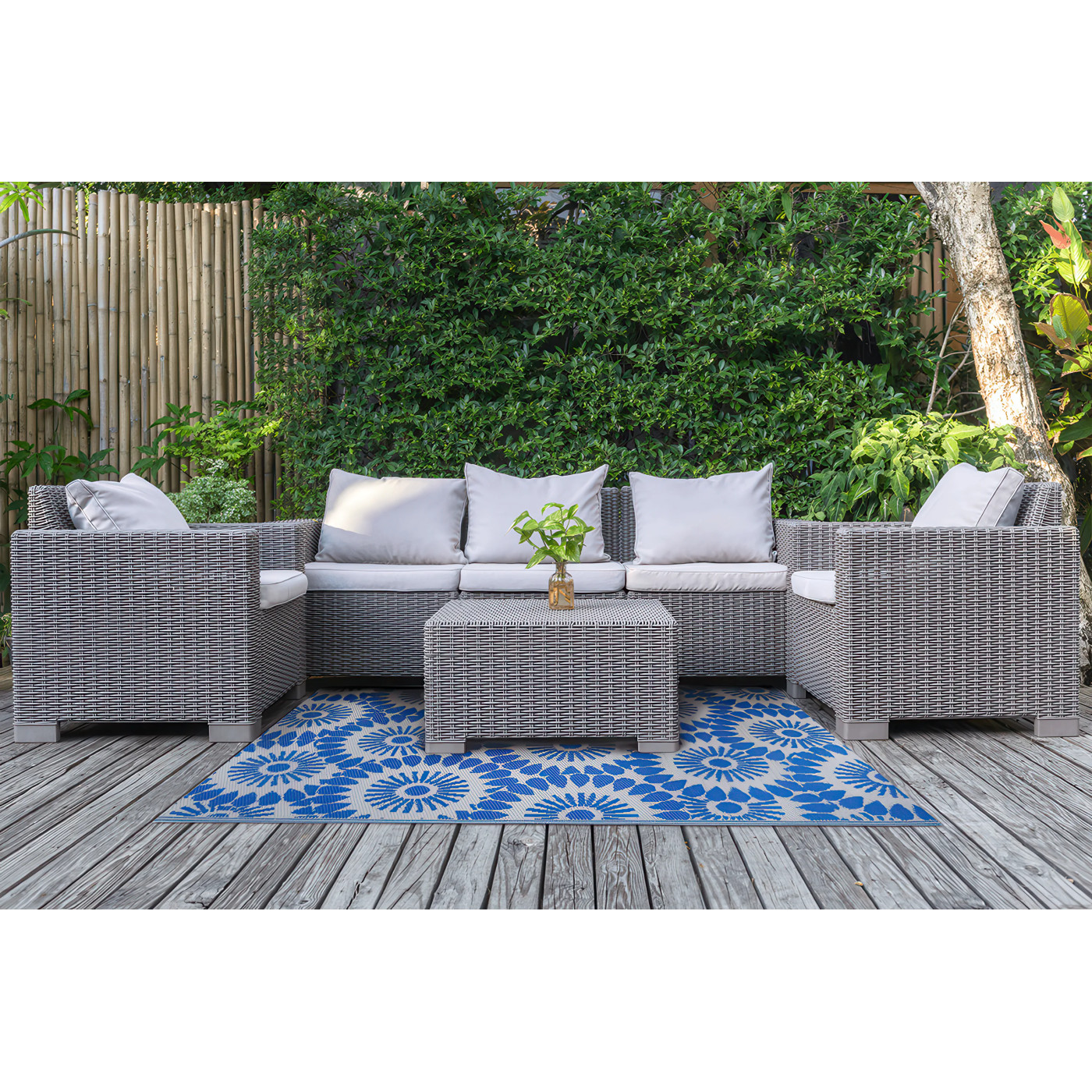 TERRACE RUG 10 BLUE 120x180CM