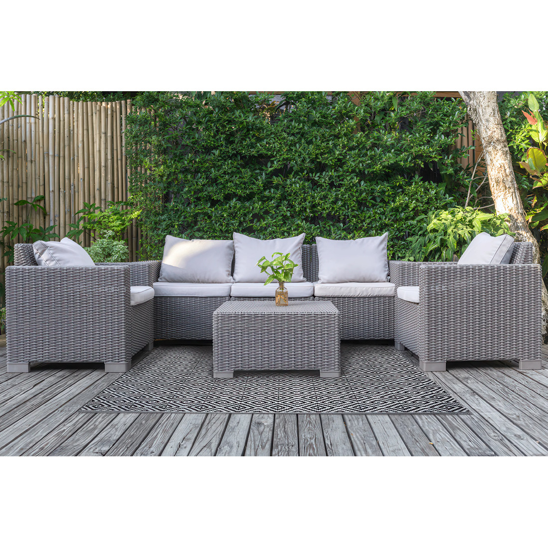 TERRACE RUG 13 BLACK 120x180CM