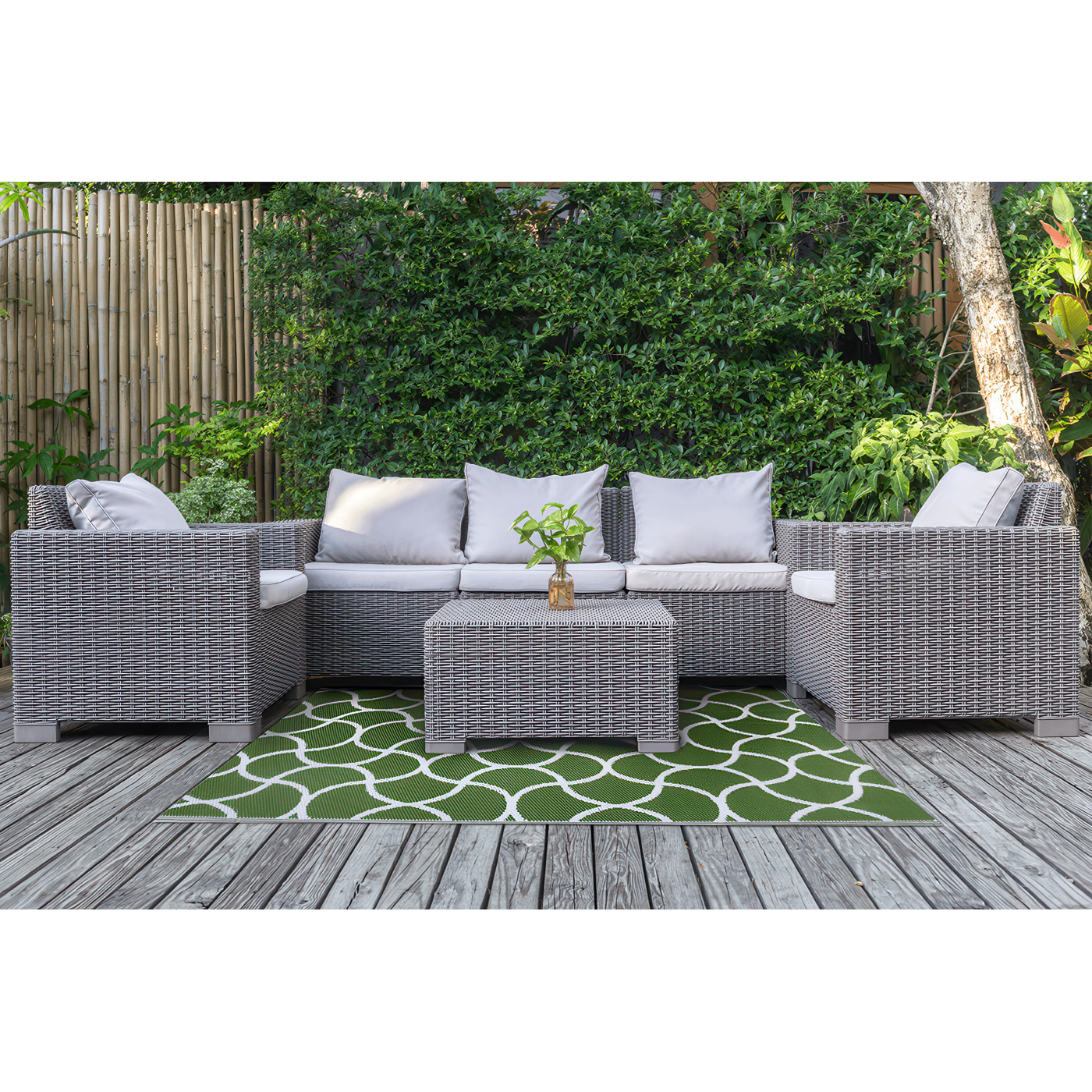 TERRACE RUG 17 GREEN 120x180CM