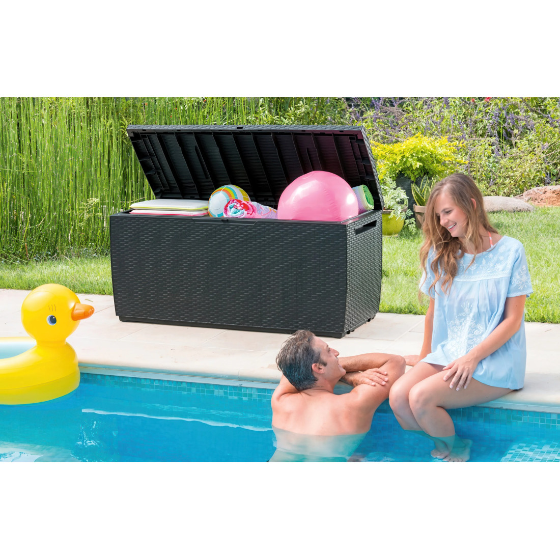 CAPRI RATTAN CHEST ANTHRACITE