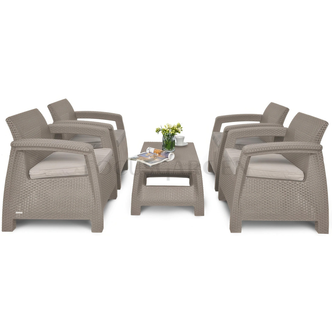 CORFU FOUR CAPPUCCINO SET