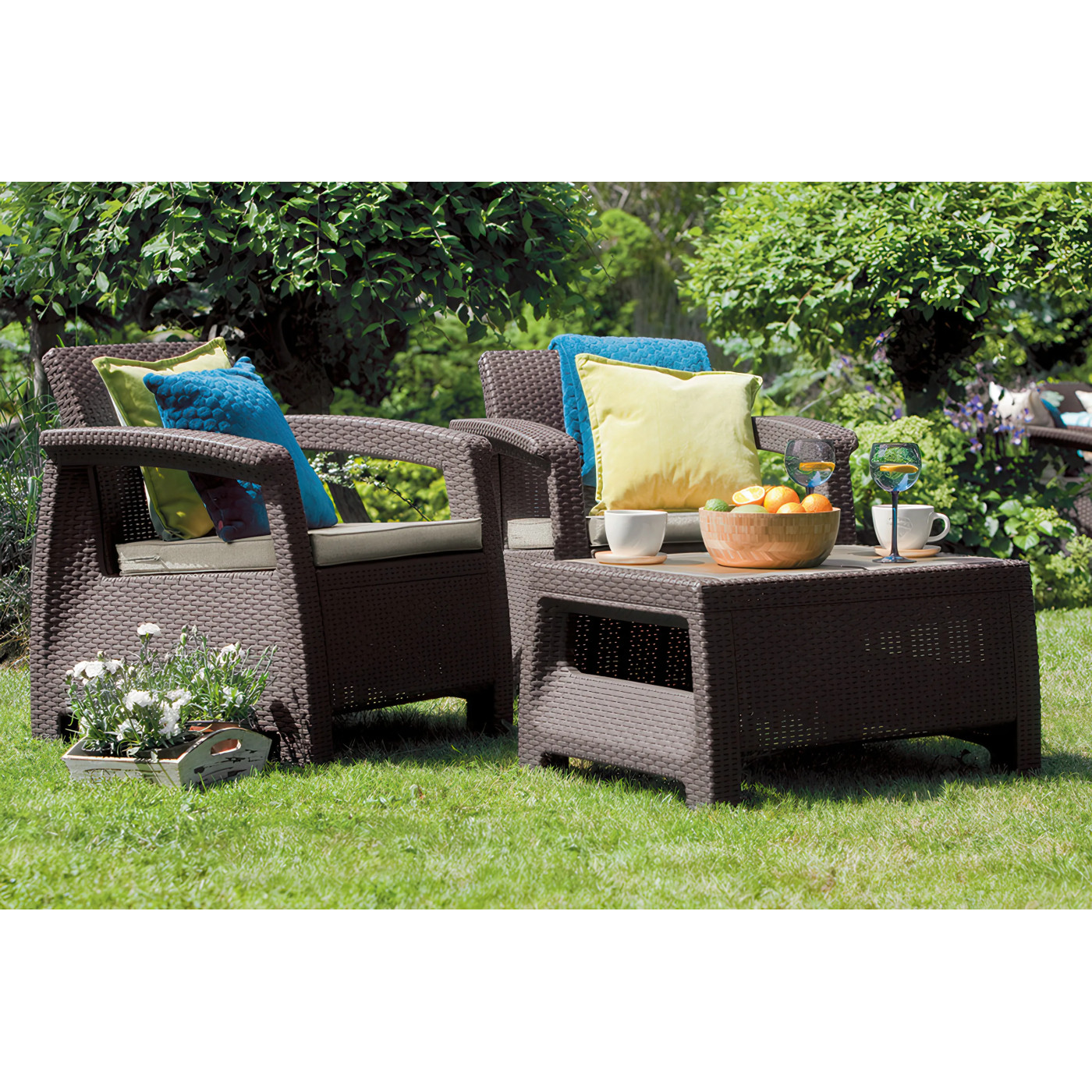 CORFU SET ZESTAW BROWN