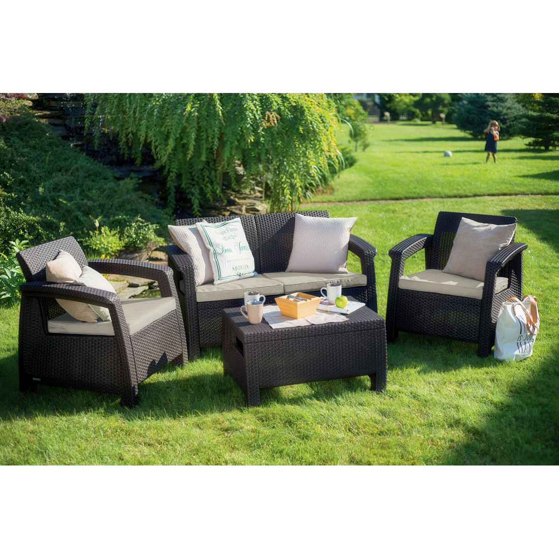 CORFU SET ZESTAW BROWN