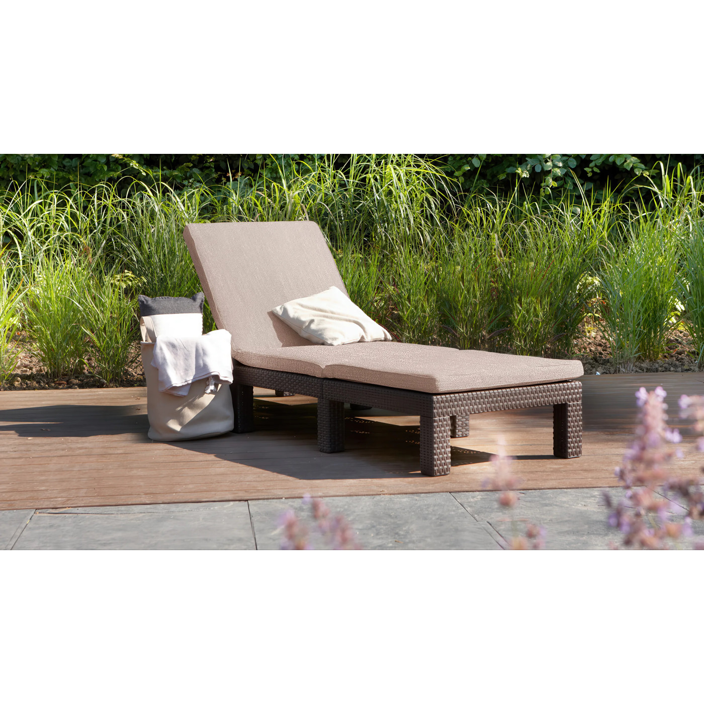 DAYTONA DELUXE BROWN SUN LOUNGER