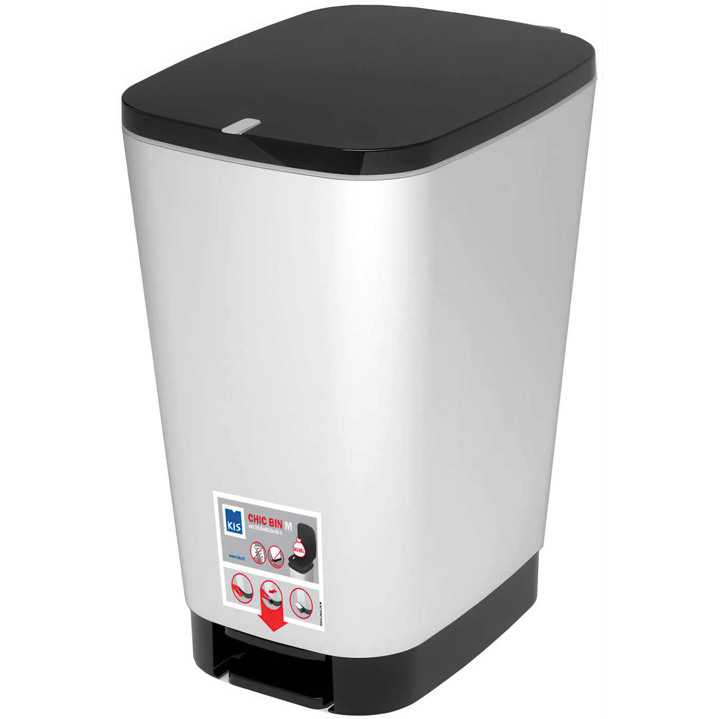 CHIC BIN 35L STEEL WASTE BIN