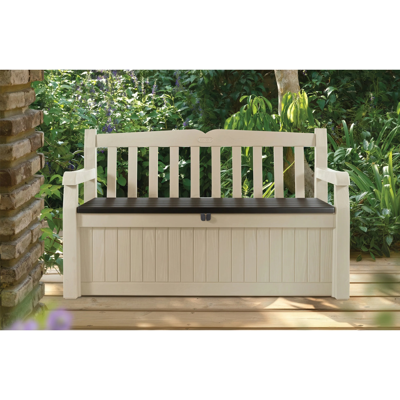 EDEN GARDEN BENCH BOX/BENCH BEIGE