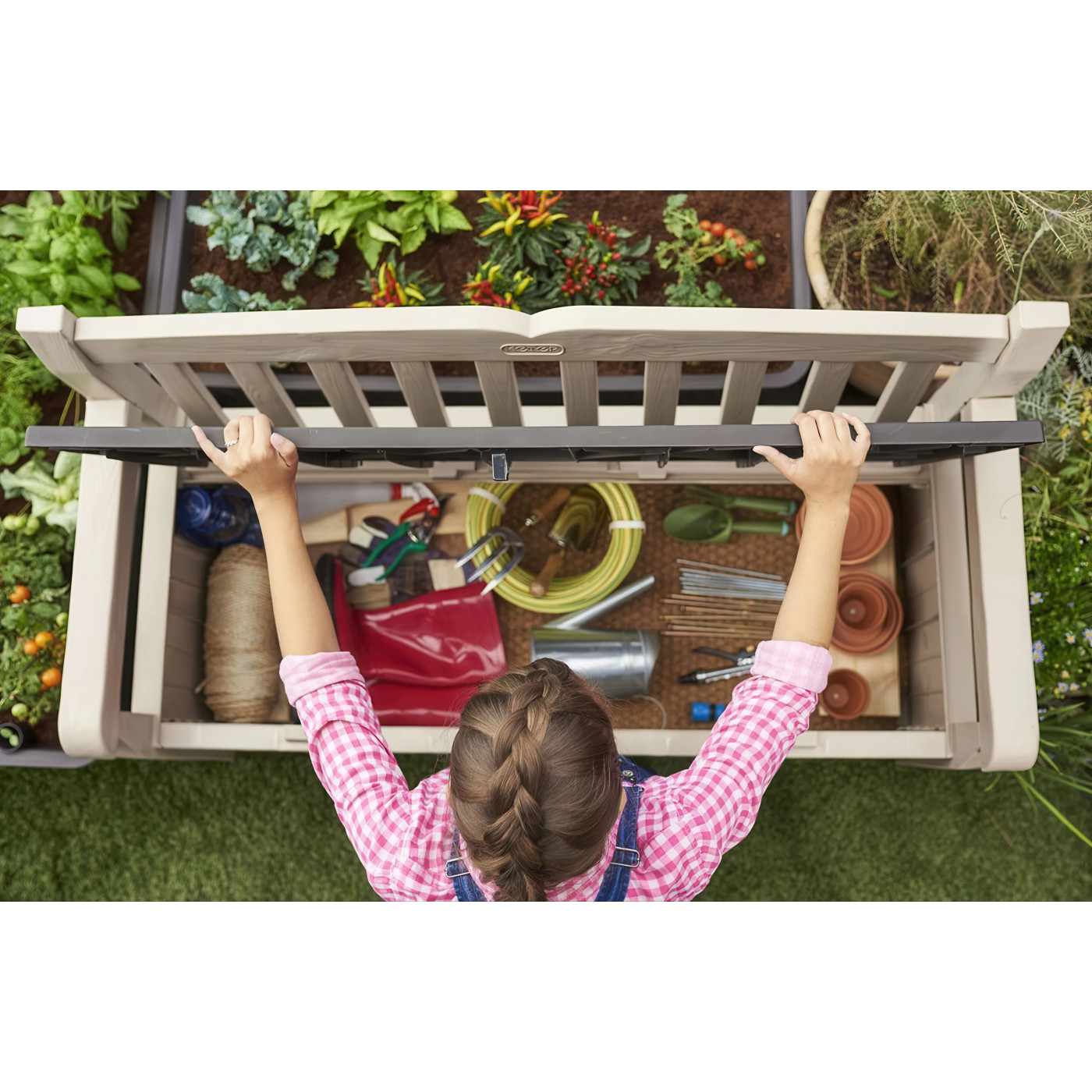 EDEN GARDEN BENCH SKRZYNIA/ŁAWKA BEIGE