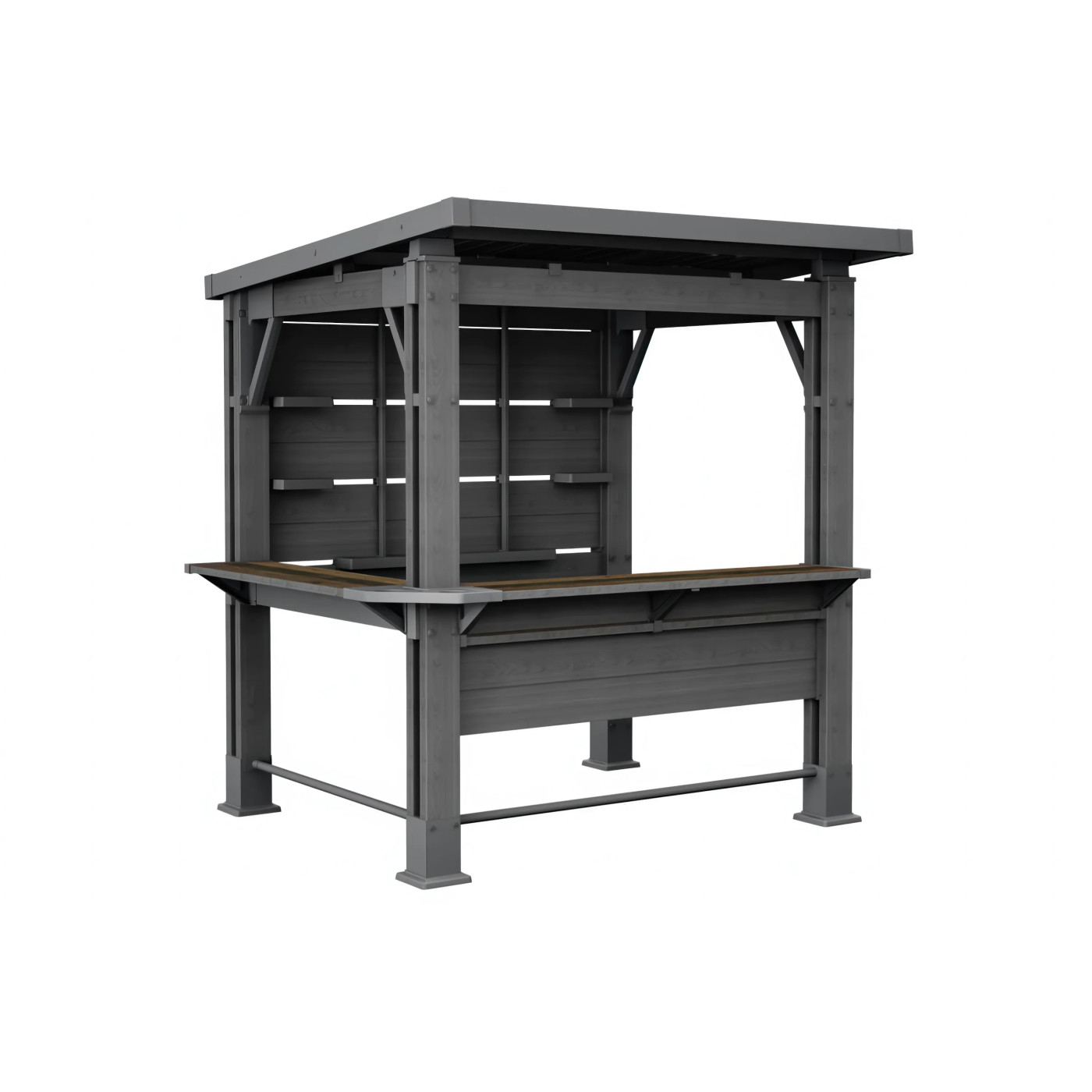 WALNUT GARDEN GAZEBO BAR