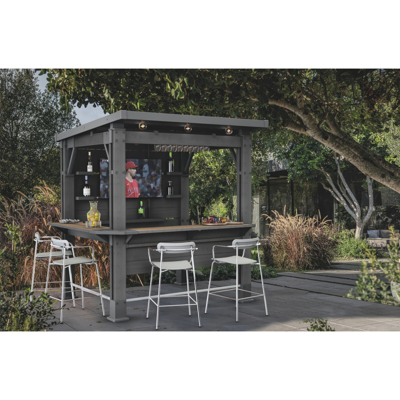 WALNUT GARDEN GAZEBO BAR