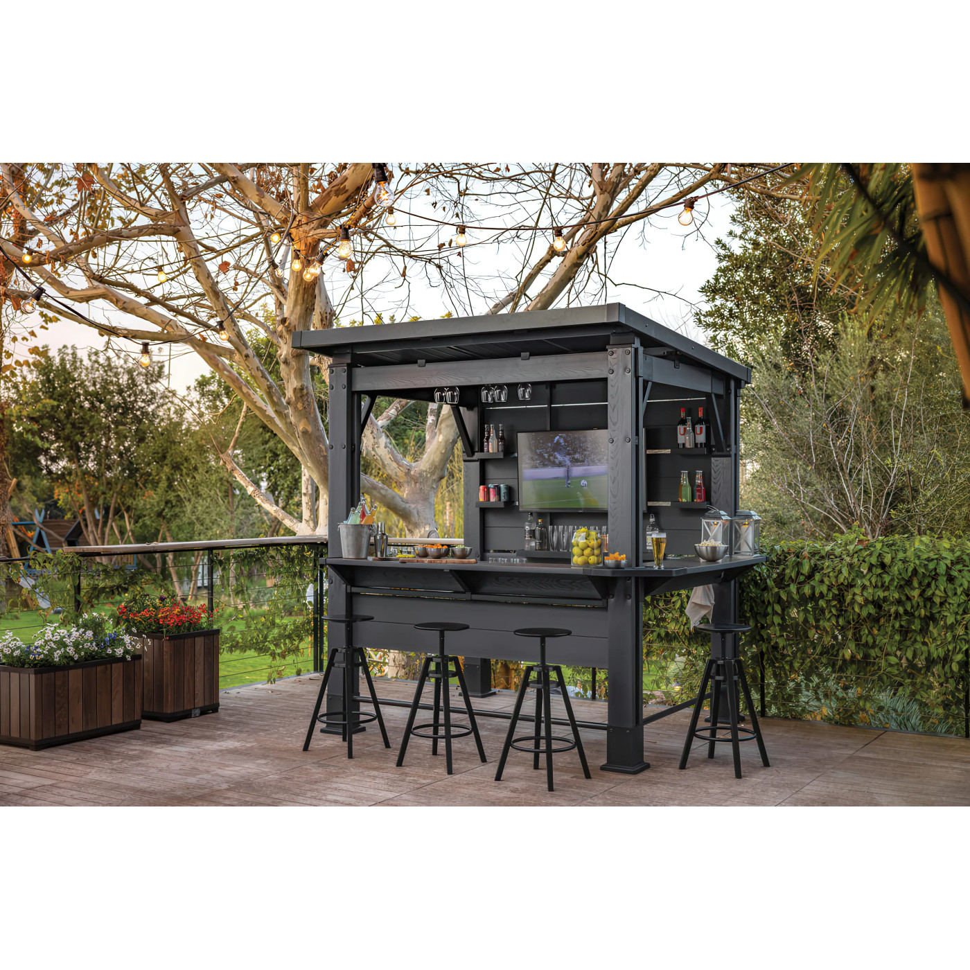 GAZEBO BAR OGRODOWY WALNUT