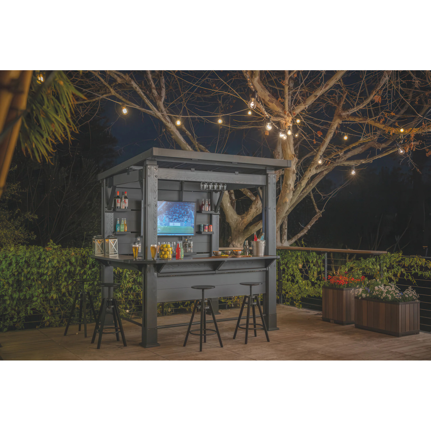 WALNUT GARDEN GAZEBO BAR